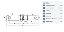 Bolt Tirant Lateral 28/22x203mm