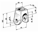 Furca Prindere Balama Remorca Sudabila 102x75x45mm