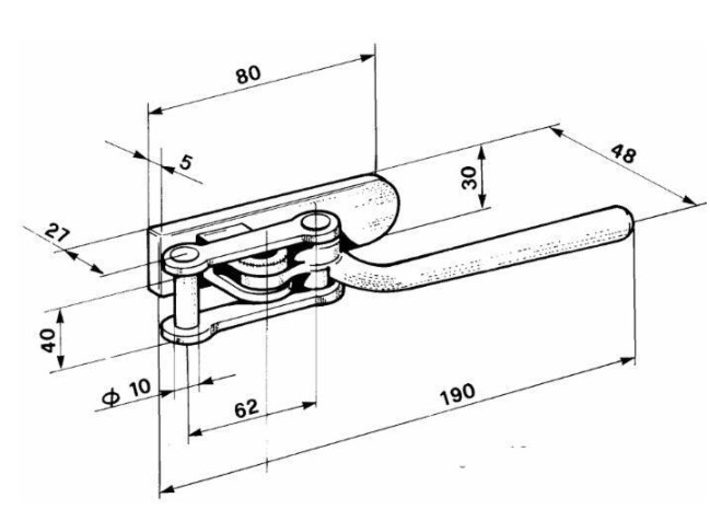 Inchizator Oblon Remorca 190x40x30mm