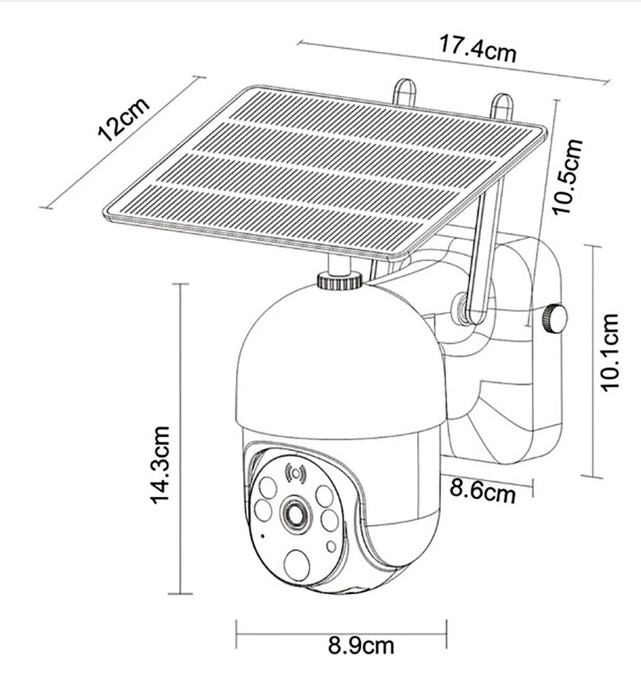 Camera Supraveghere Rotativa cu Panou Solar