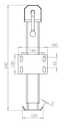 Picior Sprijin Reglabil cu Manivela 7000 Kg