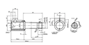 Adaptor Priza Z-21/20 1-3/8 in-170mm