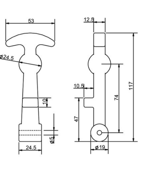Suport Capota Complet 120mm