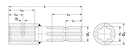 Adaptor Priza Z-6/6 1 3/4-6-1 3/8-6, L-185mm
