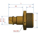 Cupla Pistol Aer Tata 1/4"