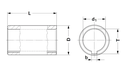 Bucsa 25x45x100mm
