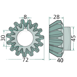 Pinion conic Krone 153005.0