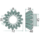 Pinion conic Krone 153005.0
