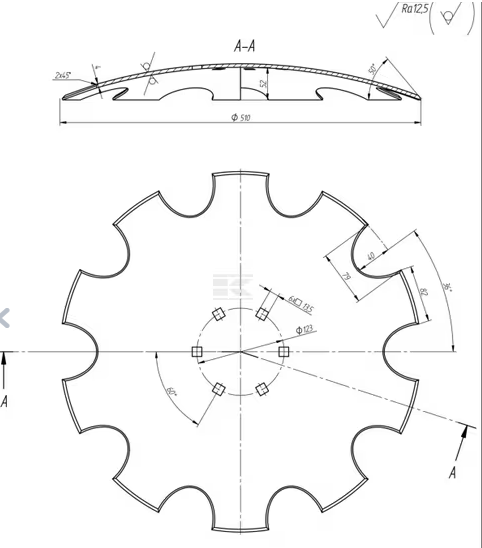 Taler Discuri Poloneze 510mm 6 orificii