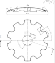 Taler Discuri Poloneze 510mm 6 orificii