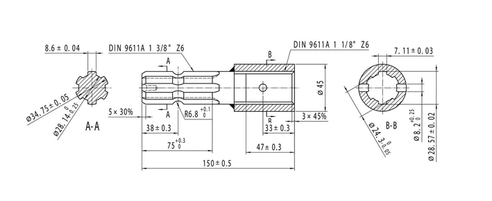 Adaptor Priza Z-6/6 1-1/8 in