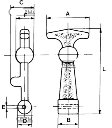 Suport Capota Mediu 123 mm