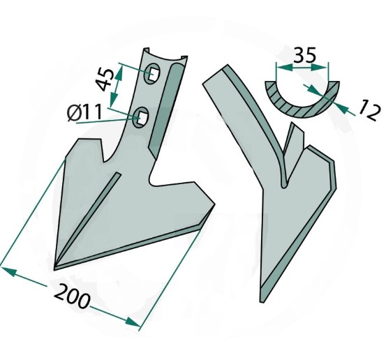 Sageata Cultivator 6x200mm