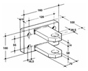 Cupla Remorcare Fixa 160x100x16mm