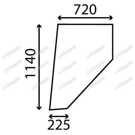 DOOR WINDOW FLAT - NON-TINTED