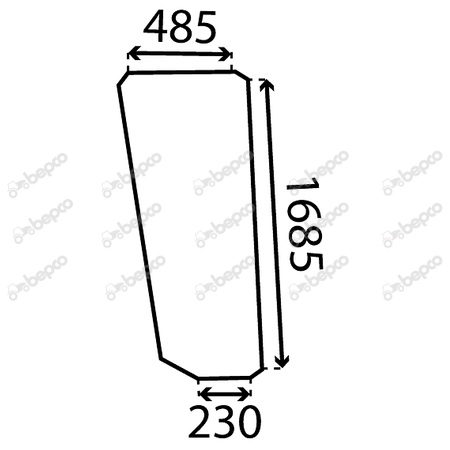 FRONT SIDE WINDOW FLAT - NON-TINTED