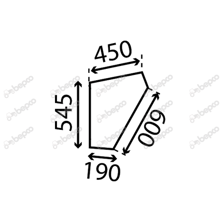 LOWER DOOR WINDOW FLAT - NON-TINTED