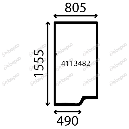 FRONT GLASS CURVED - TINTED