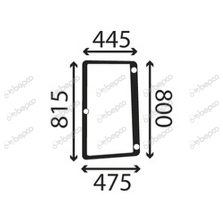 SIDE WINDOW LEFT - CURVED - TINTED