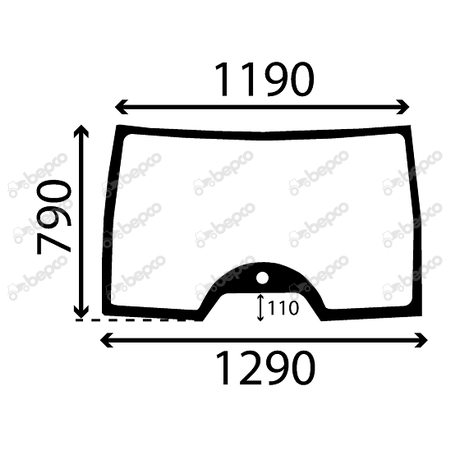 WINDSHIELD CURVED - TINTED