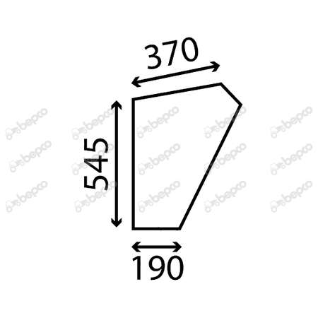 LOWER DOOR WINDOW FLAT - NON-TINTED