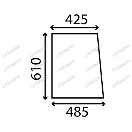 FIXED SIDE WINDOW FLAT - NON-TINTED