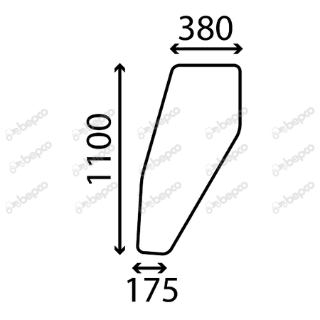 DOOR WINDOW FLAT - NON-TINTED