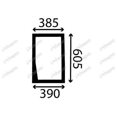LOWER FRONT GLASS LEFT - CURVED - TINTED