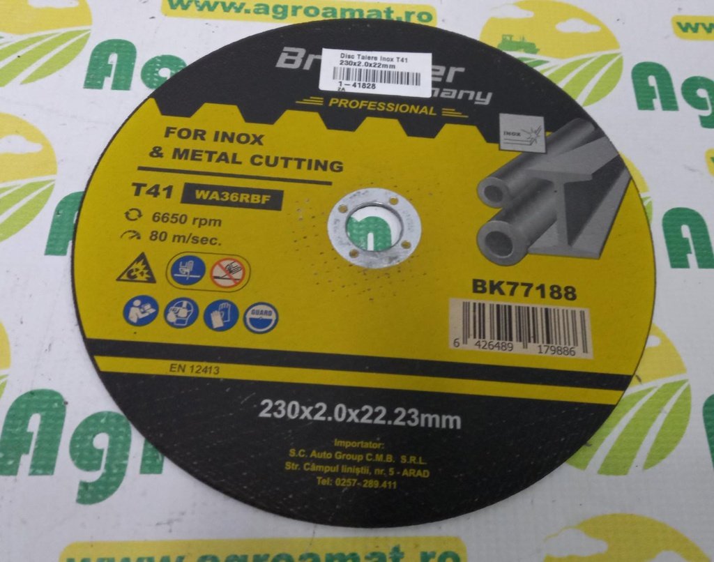 Disc Taiere Inox T41 230x2.0x22mm