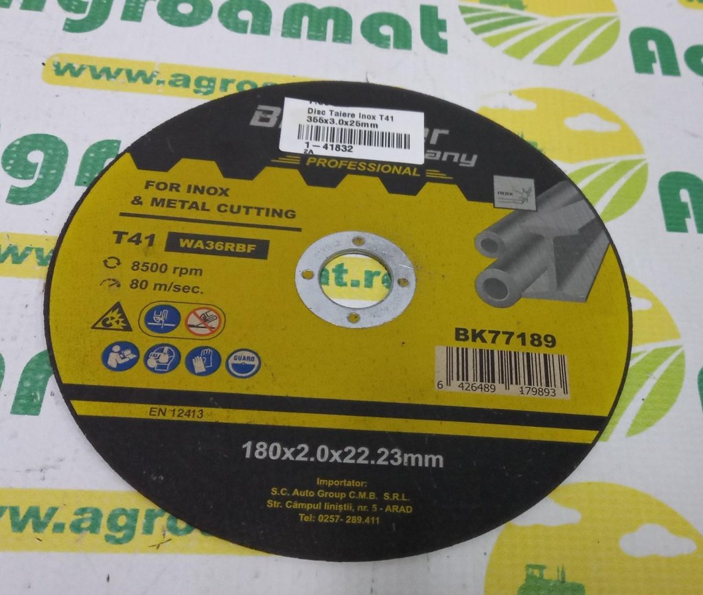Disc Taiere Inox T41 355x3.0x25mm