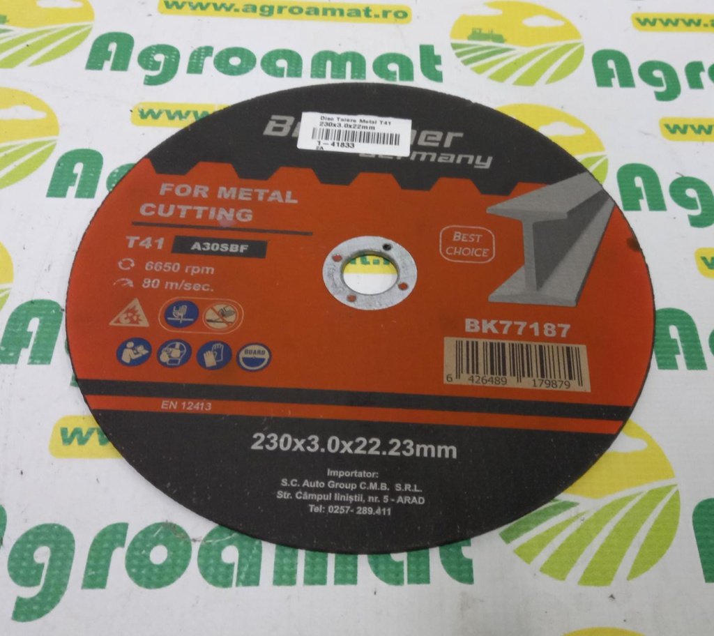 Disc Taiere Metal T41 230x3.0x22mm
