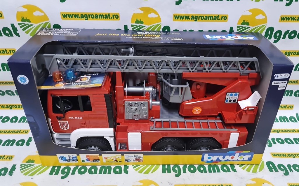 Mașină de pompieri MAN TGA cu scară rotativă și modul sunet și lumini