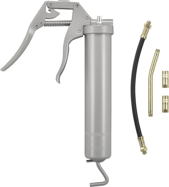 Grease gun, Pistol grip with solid and flexi tube, Pressol