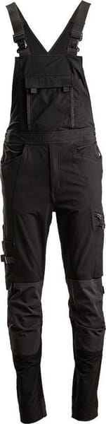 Dungarees, size L UK:34, black, 4 Way Stretch, by Kramp