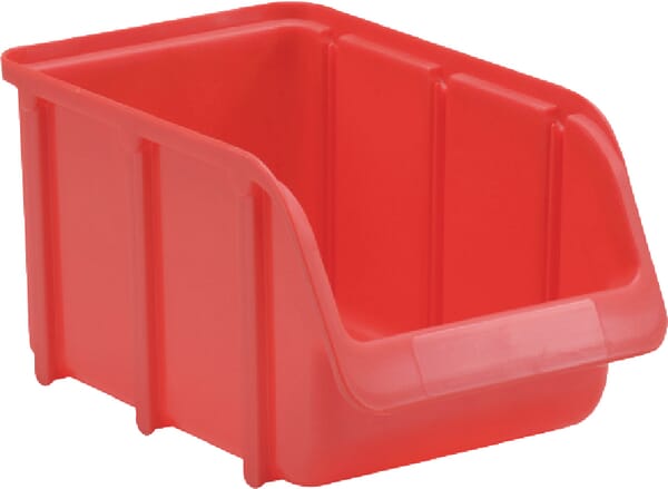 Storage box 145x240x125mm, 3l capacity, red polypropylene, Linbin no.3 by Hünersdorff