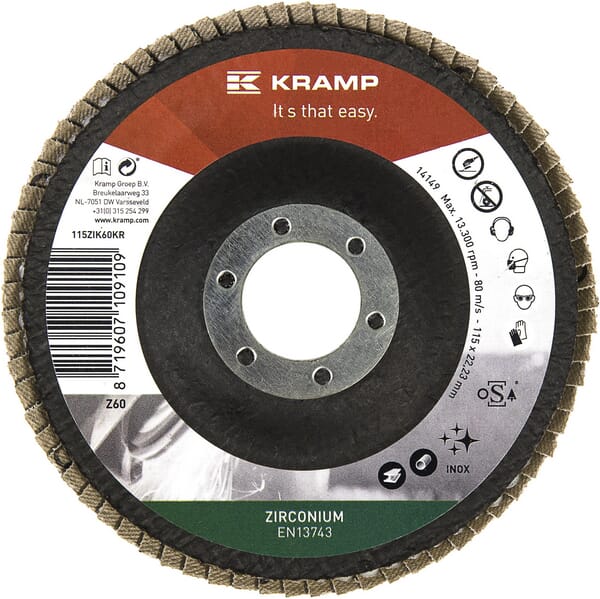 Disc de șlefuire lamelar cu zirconiu 115mm granulație 60