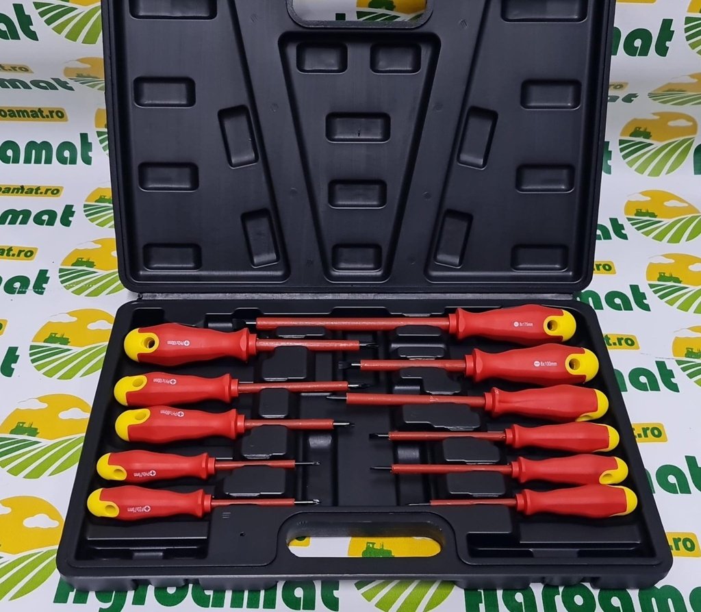 Set 11 Surubelnite cu Protectie Electrica