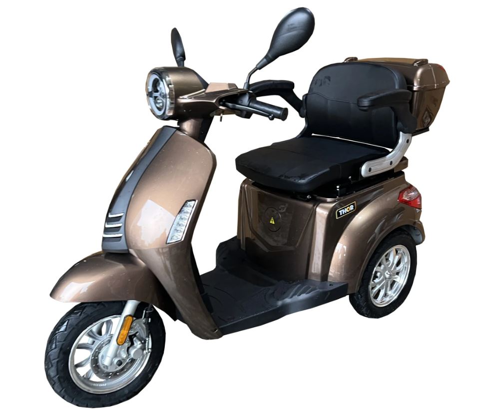 Triciclu electric Thor FLUXX cu CIV – maro 800W 60V20Ah