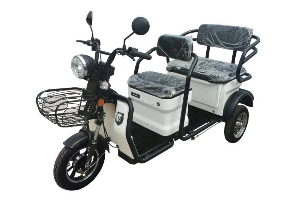 Triciclu electric Thor TRAVEL cu CIV -alb 1000W 60V32Ah