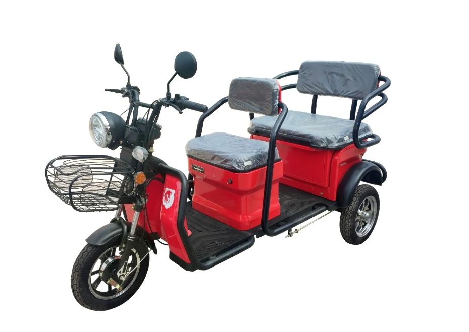 Triciclu electric Thor TRAVEL cu CIV -rosu 1000W 60V32Ah
