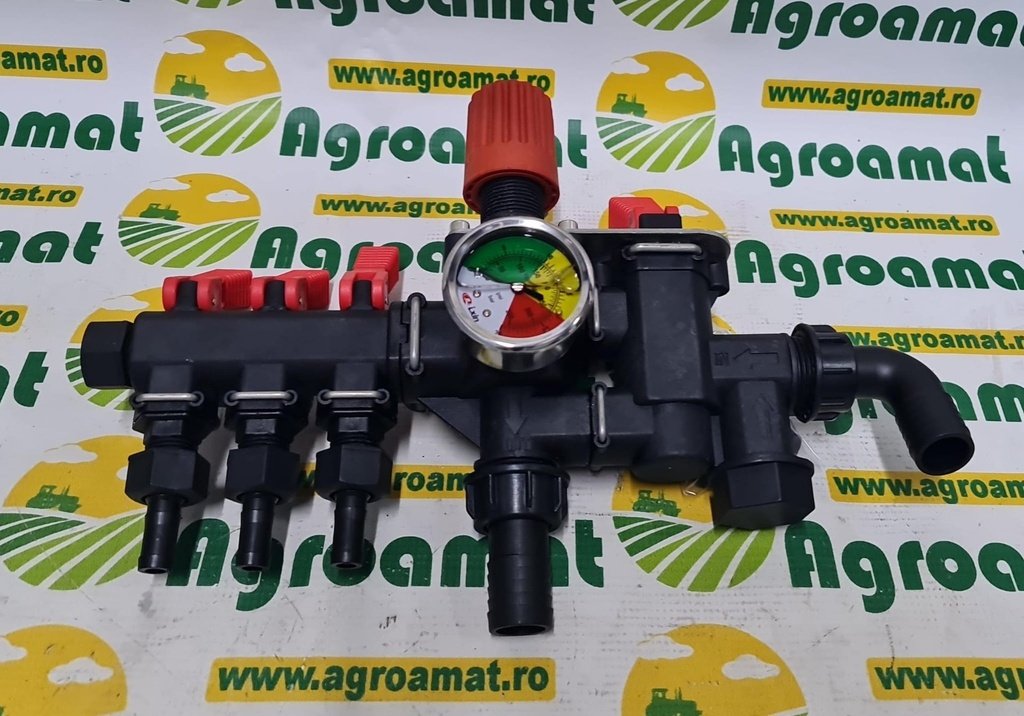 Distribuitor Erbicidator cu 3 Cai si Manometru