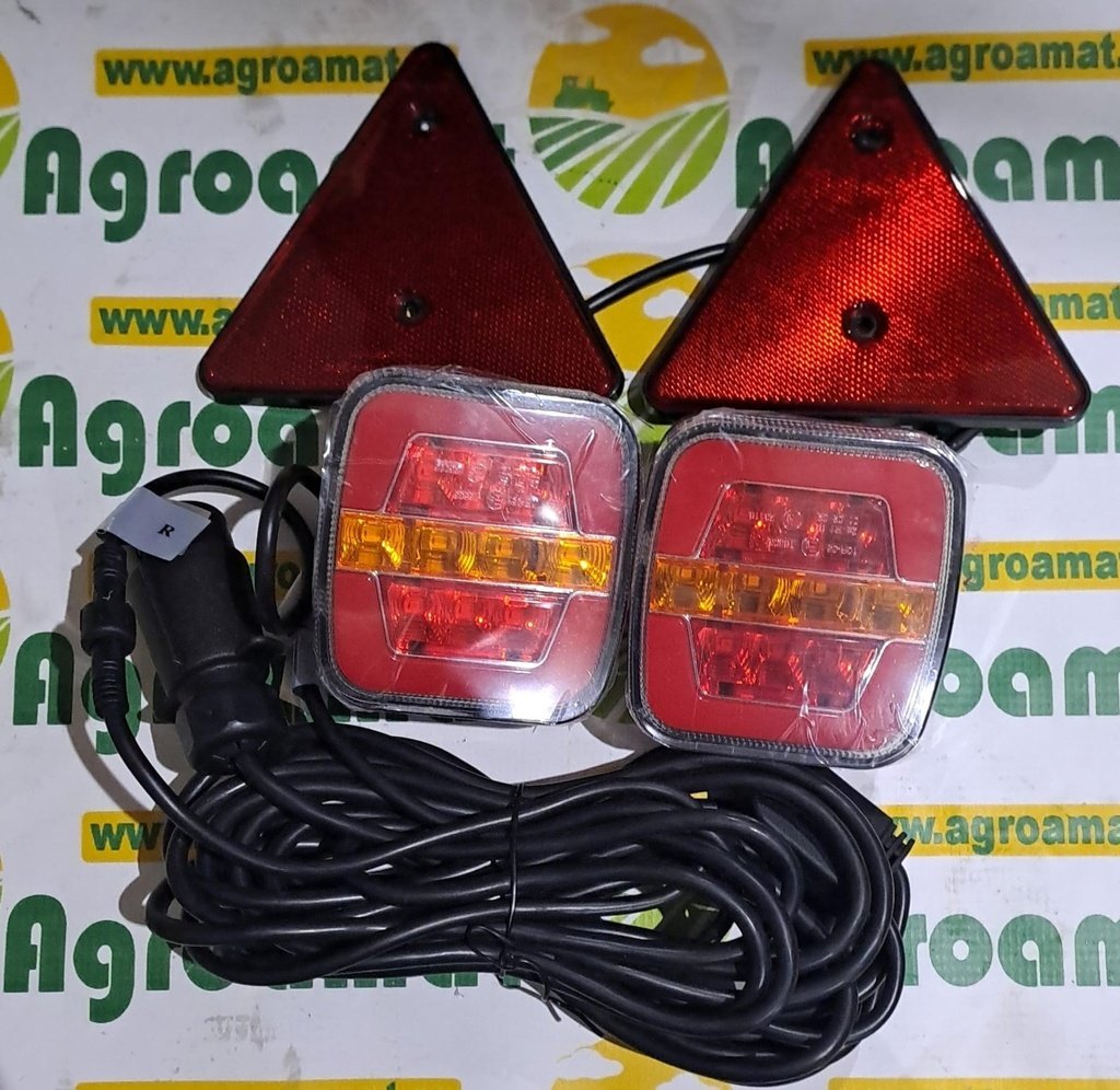 Set Lamp Spate Led St/Dr. cu Triunghi Reflector