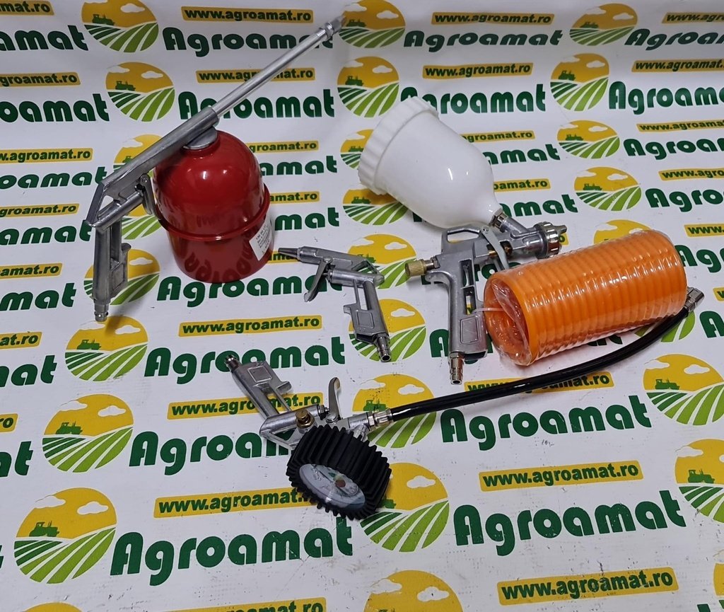 Set 5 Piese Aer Comprimat Vopsit, Suflat, Umflat