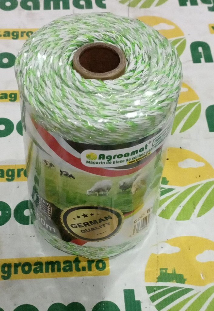 Rola Fir Verde-Alb fi 3mm 3x0.2mm Inox, 1x0.25 Cupru 0.45 Ohm/m, 250m Gard Electric
