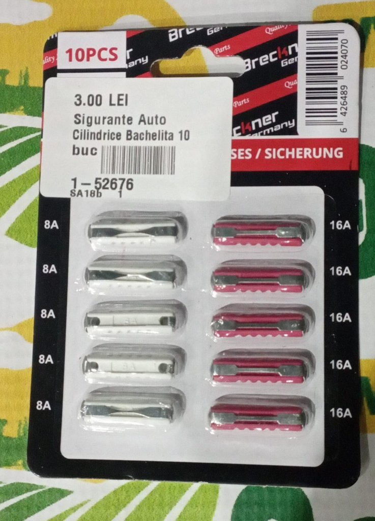 Sigurante Auto Cilindrice Bachelita 10 buc