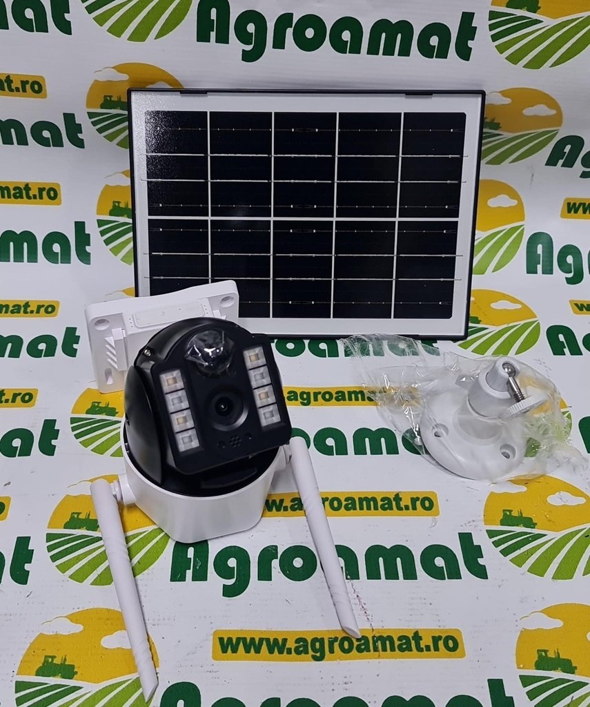 Camera Supraveghere 3MP, WIFI 4G Rotativa cu Panou Solar 5W