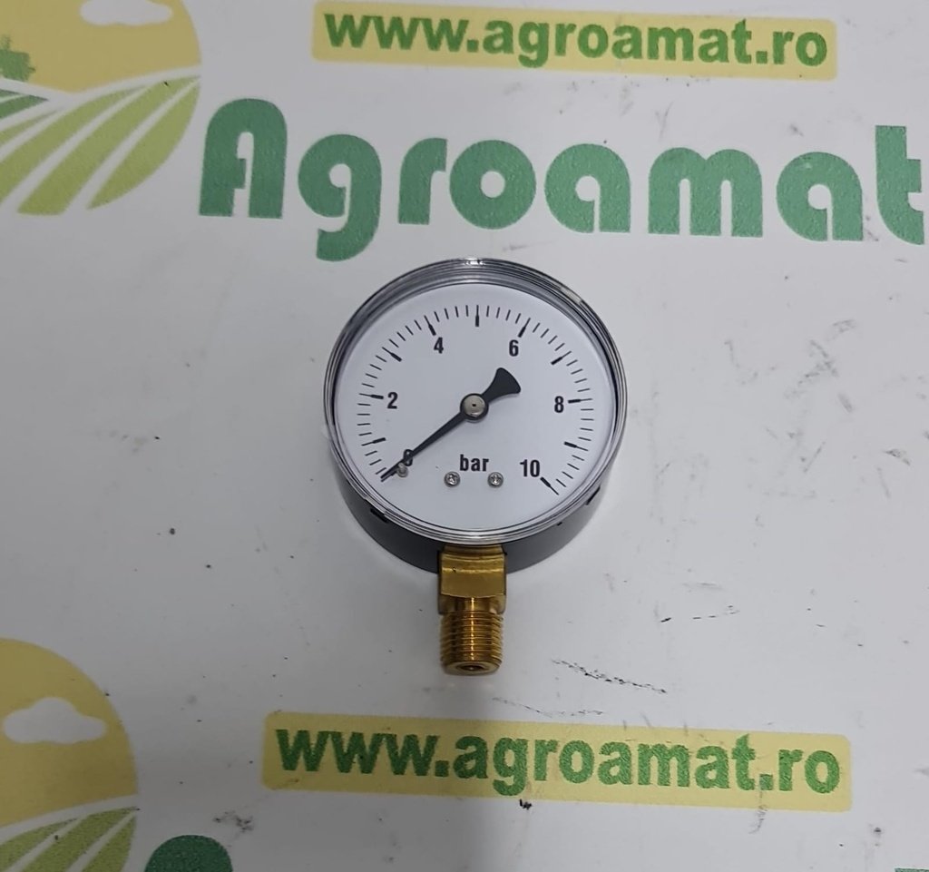 Manometru Ø63 0-10bar ¼" Jos