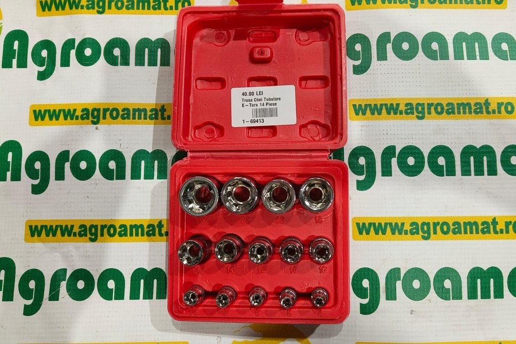 Trusa Chei Tubulare E-Torx 14 Piese