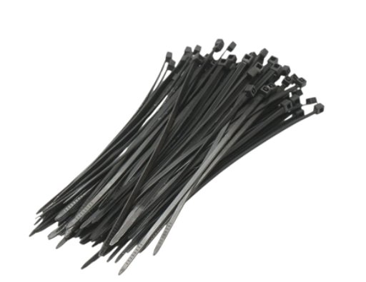 Colier Plastic 2.5x120mm Negru 100 buc