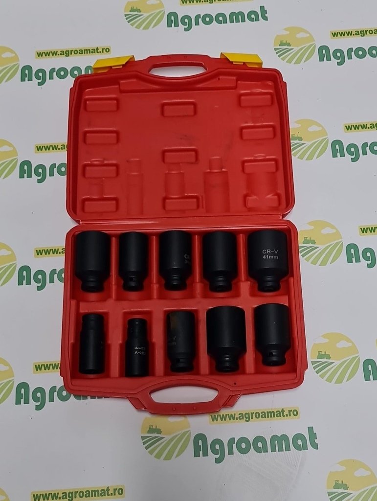 Trusa Cap Tubulare de Impact 22-41mm cu Prindere 3/4 10 Piese